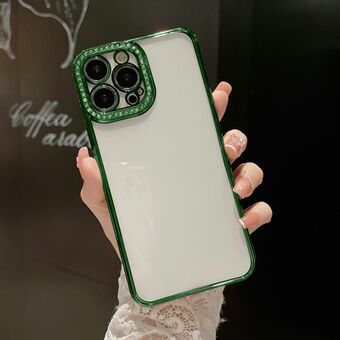 Voor iPhone 15 Pro Max TPU-hoesje met Rhinestones Decor, beschermende telefoonhoes