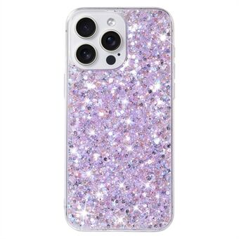 Voor iPhone 15 Pro Max, mobiele telefoonhoesje met sprankelende epoxy, krasbestendige TPU case.