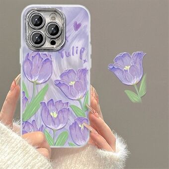 Voor iPhone 15 Pro Max hoesje met tulpenbloem patroon, bedrukt met zachte TPU telefoonhoes.