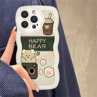 Voor iPhone 15 Pro Max-hoesje met cartoonpatroon, precieze uitsparingen voor lenzen, TPU-krasbestendige telefoonhoes.