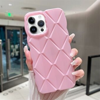 Voor de iPhone 15 Pro Max TPU hoes met ruitpatroon, beschermende skin-touch telefoonhoes.