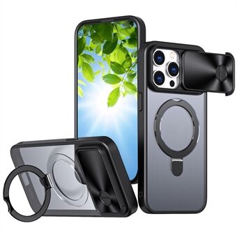 Stijl B voor iPhone 15 Pro Max Magnetisch Telefoonhoesje met Standfunctie Lensbescherming Hard PC-Schelp