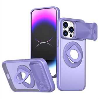 Stijl A voor iPhone 15 Pro Max-hoesje met schuiflensdeksel, harde pc-kickstand telefoonhoes compatibel met MagSafe.