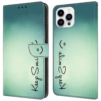 Voor iPhone 15 Pro Max Hoesje PU Leder Telefoonhoesje Patroon Afdrukken Mobiele Telefoon Behuizing