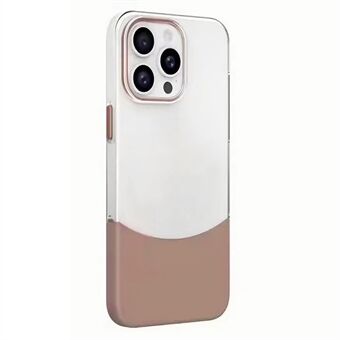 Voor iPhone 15 Pro Max hoesje met gespleten kleur kristal-achterkant PC harde schaal cover.