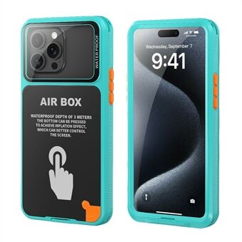 SHELLBOX Air Box-serie voor iPhone 15 Pro Max Waterdichte hoes PC+TPU+PET Beschermhoes voor telefoon