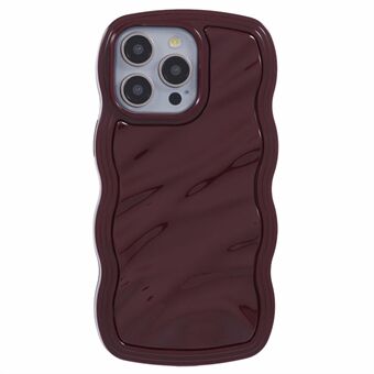 WT-serie voor iPhone 15 Pro Max-hoesje PC+TPU Krullende Golven Vorm Schokbestendige Telefoonhoes