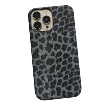 Voor de iPhone 15 Pro Max luipaardprint telefoonhoesje van PC+PU lederen achterkant (niet volledig bedekkend)