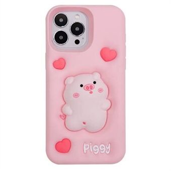 Drukverlagende telefoonhoes voor iPhone 15 Pro Max Groothandel telefoonhoesje Zachte Piggy Decor Silicone Cover