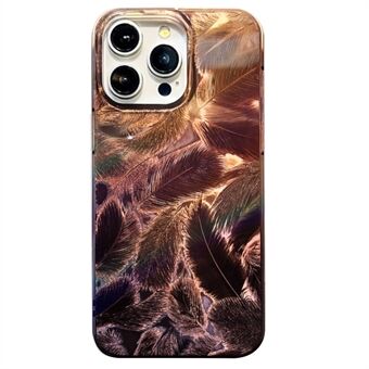 Voor iPhone 15 Pro Max mobiele telefoon hoesjes IMD Veerpatroon PC+TPU Schokbestendige Cover