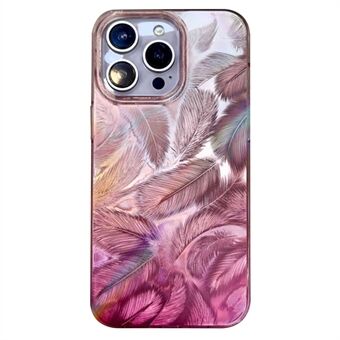 Voor iPhone 15 Pro Max Telefoonhoesjes IMD Veerpatroon PC+TPU Valbestendige Cover