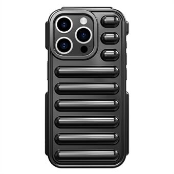 Capsule-serie voor iPhone 15 Pro Max hoesje, schokbestendige geribbelde TPU telefoonhoes