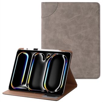 Voor iPad Pro 13 (2024) Hoes Auto Wake / Sleep Retro PU Leren Portefeuille Tablethoes