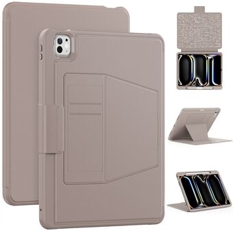 Stijl B Voor iPad Pro 13 (2024) Staande Hoes PC+TPU+PU Schokbestendige Tablethoes met Kaartsleuven