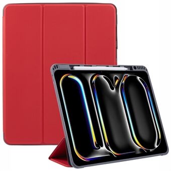 MUTURAL Voor iPad Pro 13 (2024) Hoes Tri-Fold Stand Tablet Leren Cover Auto Wake / Sleep