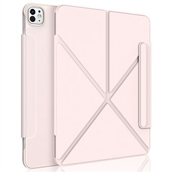 XUNDD XDD-0014 Voor iPad Pro 13 (2024) Hoes PU Leren Multi-Hoek Standaard Slimme Tablet Cover met Pennenhouder