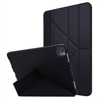 Voor iPad Pro 13 (2024) Hoes Origami Standaard PU Leer+Silicone Tablet Bescherming