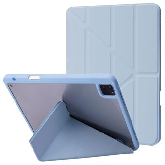 Voor iPad Pro 11 (2024) hoes Origami Stand Leren Smart Cover met Pen Houder