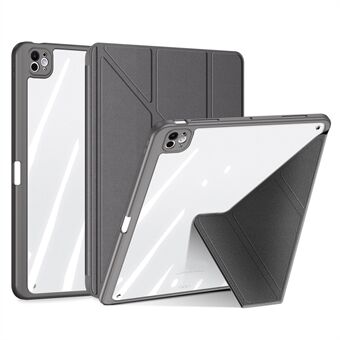 DUX DUCIS Magi-serie voor Ipad Pro 11 (2024) hoesje met origami standaard PU-leren slimme cover, afneembaar.