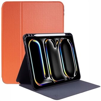 X-LEVEL Voor iPad Pro 11 (2024) Tablet Stand Case PU Leer+TPU Beschermhoes