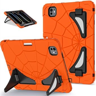 Voor iPad Pro 11 (2024) Hoesje Siliconen+PC Standaard Tablet Cover