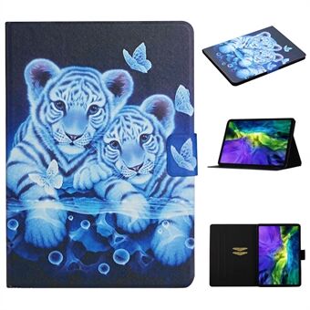 Voor iPad Pro 11 (2024) Hoes Patroon Printen PU Leren Kaartenhouder Tablethoes