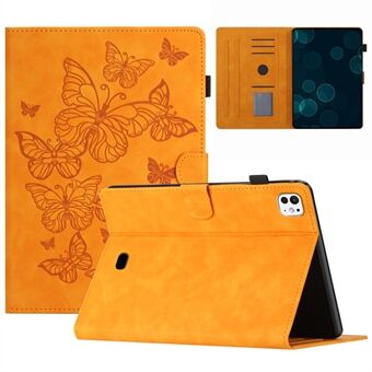 Voor iPad Pro 11 (2024) Hoes Vlinder Leren Folio Tablet Cover Auto Slaap / Wekker