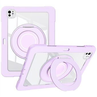 Voor iPad Pro 11 (2024) Hoes PC+Siliconen Anti-Val Tablet Cover met Draaibare Standaard