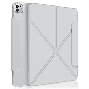 XUNDD XDD-0014 Voor iPad Pro 11 (2024) Hoes PU Leren Multi-Hoek Standaard Slimme Tablethoes met Pennenhouder