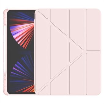 Voor iPad Pro 11 (2024) Hoes Origami Stand PU Leren+TPU Tablet Hoes met Penvak