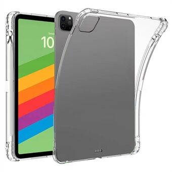 Voor iPad Pro 11 (2024) Hoesje Transparant Flexibel TPU Achterkant met Pennenhouder