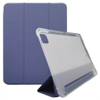 Voor iPad Pro 11 (2024) Hoes: Skin Touch Tri-Fold Stand PU Leer + TPU Tablet Hoes