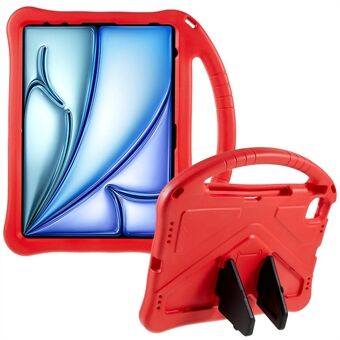 Voor iPad Air 11 (2024) Hoes Kinderen EVA Schokbestendige Tablet Cover met Kickstand Handvat