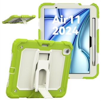 Voor iPad Air 11 (2024) Hoes, PC+Silicone Tablet Cover met Schouderriem