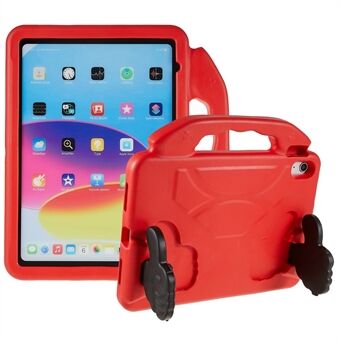 Voor iPad 10.9 (2022) Vouwbare Duim Kickstand EVA Tablet Hoesje Valbescherming Cover met Handvat.