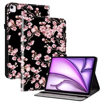 Voor iPad Air 11 (2024) Tablet Hoes Patroon PU Leren Stand Folio Tablet Bescherming met Kaart Houder