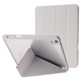 Voor iPad Air 11 (2024) Hoes Origami Stand PU Leer+TPU+Acryl Effen Kleur Tablet Bescherming