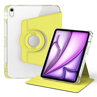 Voor iPad Air 13 (2024) Hoes Afneembaar PU-leer Transparante Achterkant Slimme Cover Draaibare Stand