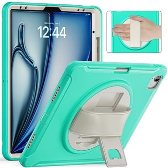 Voor iPad Air 13 (2024) / iPad Pro 12.9 (2022) / (2021) / (2020) / (2018) Hoes Kickstand PC+TPU+Silicone Cover met Penhouder