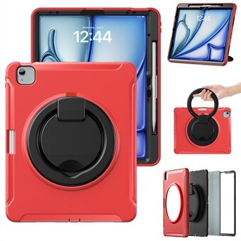 Voor iPad Air 13 (2024) / iPad Pro 12.9 (2022) / (2021) / (2020) / (2018) Hoes Handgreep Kickstand PC+TPU Hoes met Pennensleuf