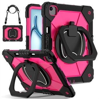 Voor iPad Air 13 (2024) Kickstand Hoesje Siliconen+PC Tablet Omslag