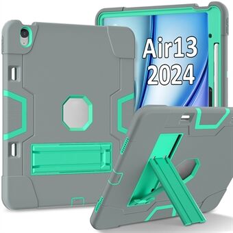 Voor iPad Air 13 (2024) Hoes Robot Stijl Siliconen + PC Tablethoes met Standaard