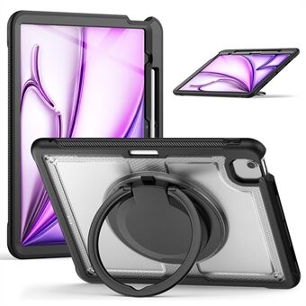 Voor iPad Air 13 (2024) Hoes met Schouderriem Kickstand PC+TPU Tablet Hoes