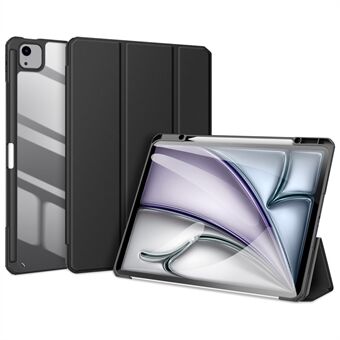 DUX DUCIS TOBY-serie voor iPad Air 13 (2024) / iPad Pro 12.9 (2018) / (2020) / (2021) / (2022) Hoesje van PU-leer met drievoudige standaard voor tablet.