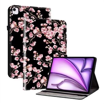 Voor iPad Air 13 (2024) standaard hoes patroon print PU lederen folio tablethoes met kaarthouder