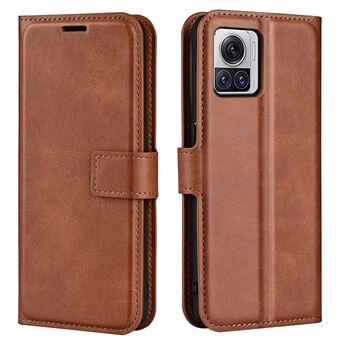 Voor Motorola Moto X30 Pro 5G / Edge 30 Ultra 5G Getextureerde PU Leather Stand Wallet Case Vierkante magnetische Sluiting Shockproof Phone Cover