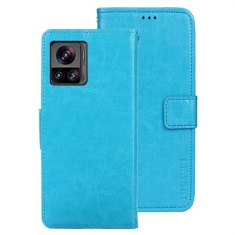 IDEWEI Voor Motorola Edge 30 Ultra 5G / Moto X30 Pro 5G Telefoon Beschermhoes Crazy Horse Textuur Anti- Scratch PU Leather Flip Stand Wallet Cover