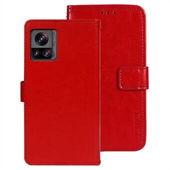 IDEWEI Voor Motorola Edge 30 Ultra 5G / Moto X30 Pro 5G Telefoon Beschermhoes Crazy Horse Textuur Anti- Scratch PU Leather Flip Stand Wallet Cover