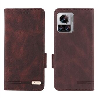 Voor Motorola Edge 30 Ultra 5G / Moto X30 Pro 5G PU Leer Anti-drop Case Hardware decor Magnetische Portemonnee Stand Telefoon Cover