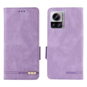 Voor Motorola Edge 30 Ultra 5G / Moto X30 Pro 5G PU Leer Anti-drop Case Hardware decor Magnetische Portemonnee Stand Telefoon Cover